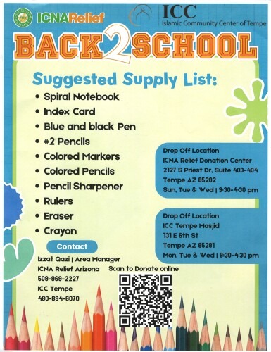 ICNARelief - Back 2 School Drive